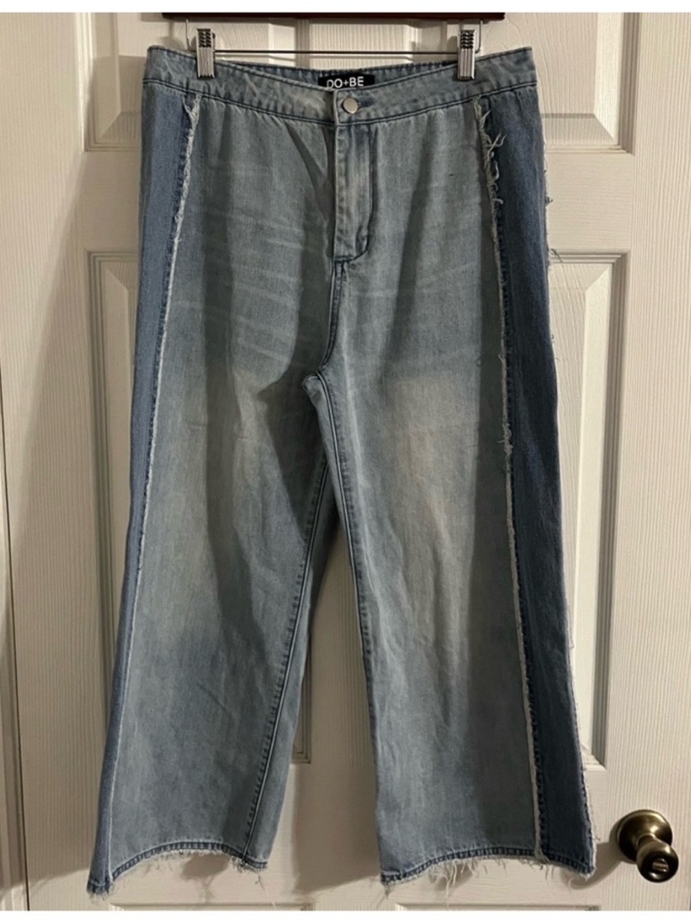 Do + Be wide leg denim Capri length jeans light wash size large Jr